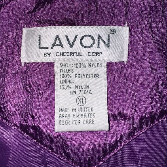 VTG 90s Lavon XL Track Suit Jacket Pants Windbreaker Retro Purple Teal Shiny Ski - Picture 7 of 16